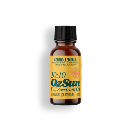 OzSun Full Spectrum THC 10mg/ml CBD 10mg/ml Cannabis Oil - 30mL