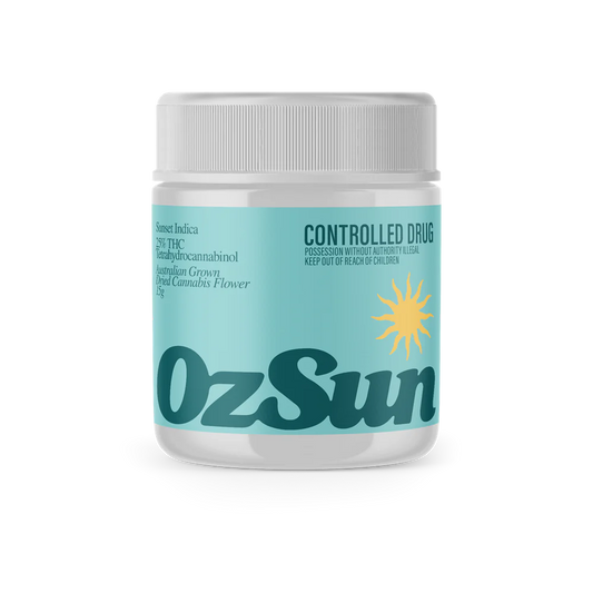 OzSun Sunset Indica THC Flower 25% - 15g