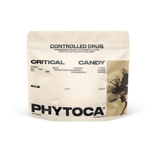 Phytoca Critical Candy Balanced 10% THC 10% CBD Hybrid Cannabis Flower - 10g