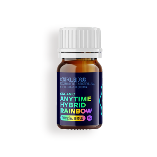 Rainbow Anytime Hybrid Organic THC 30mg/ml Cannabis Oil - 30mL