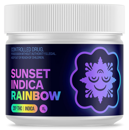 Rainbow Sunset Indica 20% THC Cannabis Flowers - 15g
