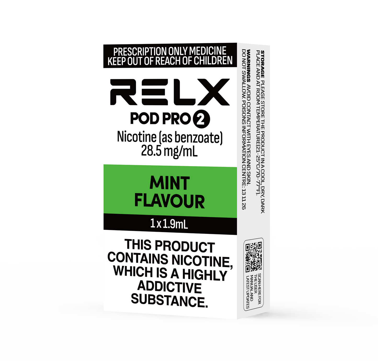 RELX Pod Pro 2 28.5mg/ml 1.9ml Nicotine Vape Replacement Pods
