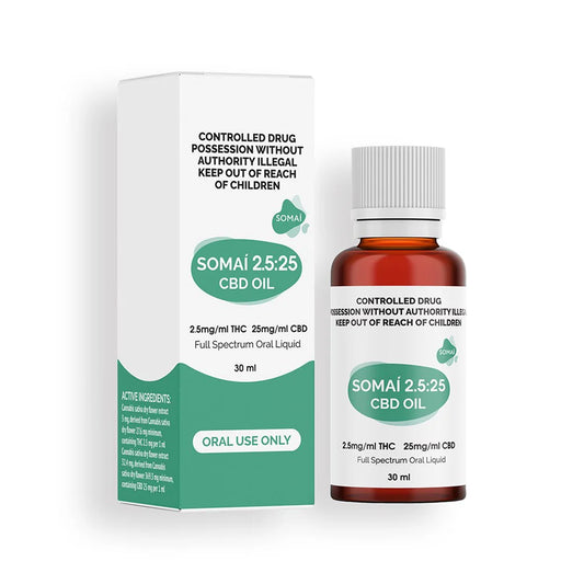 Somai CBD Oil THC 2.5mg/ml CBD 25mg/ml Cannabis Oil - 30mL
