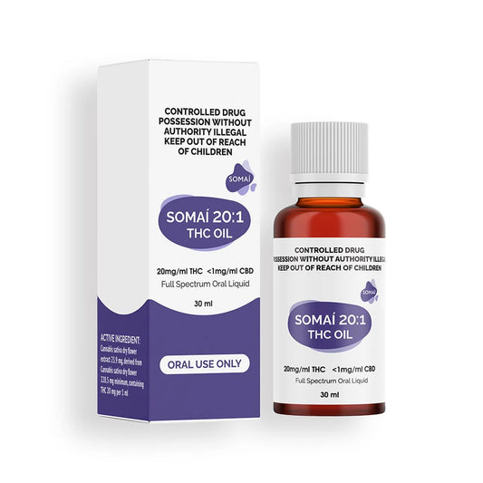 Somai THC Oil THC 20mg/ml CBD 1mg/ml Cannabis Oil - 30mL