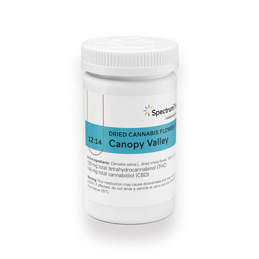 Spectrum Therapeutics Canopy Valley Balanced 12% THC 14% CBD Cannabis Flower - 15g