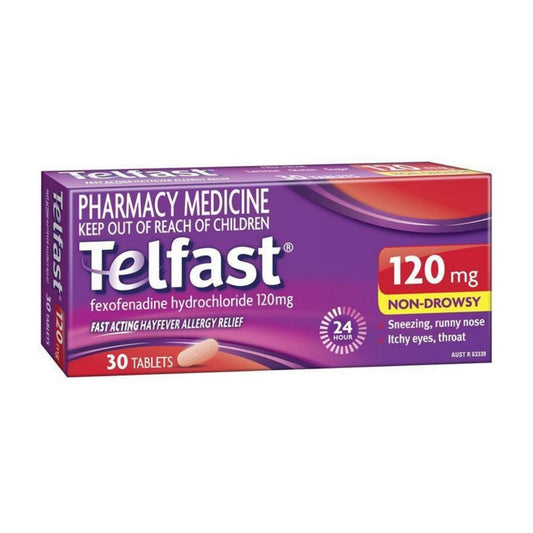 Telfast Hayfever Allergy Relief 120mg 30 Tablets