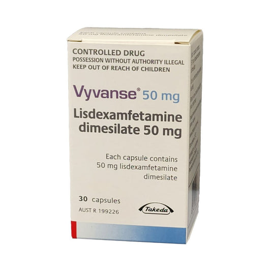 Vyvanse 50mg Capsules 30 (Authority Script) - Lisdexamfetamine