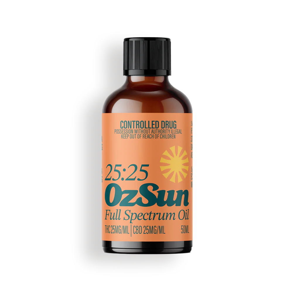 OzSun Balanced 25:25 Full Spectrum Cannabis Oil - 50mL
