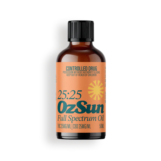 OzSun Balanced 25:25 Full Spectrum Cannabis Oil - 50mL
