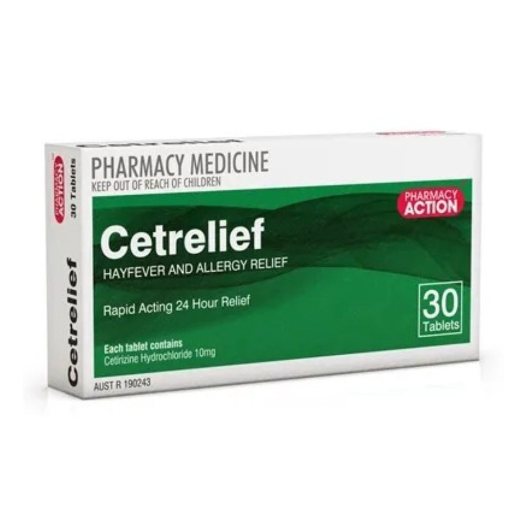 Pharmacy Action Cetrelief 10/ 30/ 70 Tablets