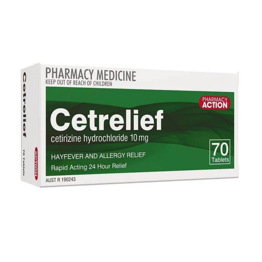 Pharmacy Action Cetrelief 10/ 30/ 70 Tablets