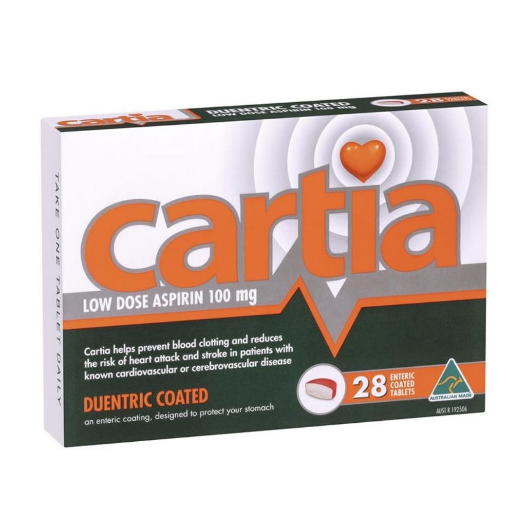 Cartia 100mg Tablets 28/ 84/ 168