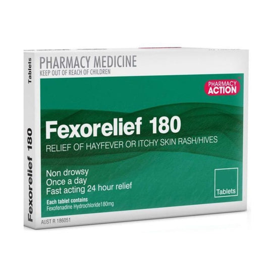 Pharmacy Action Fexorelief 180mg 10/ 30/ 70 Tablets
