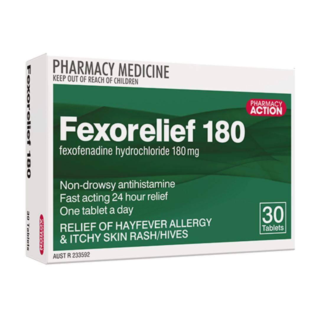 Pharmacy Action Fexorelief 180mg 10/ 30/ 70 Tablets